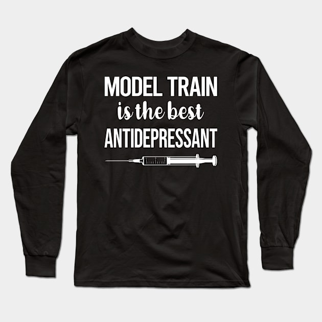 Antidepressant Model Train Trains Railroad Railway Long Sleeve T-Shirt by relativeshrimp